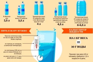 Сколько-воды-нужно-пить-в-жару.-Инфографика